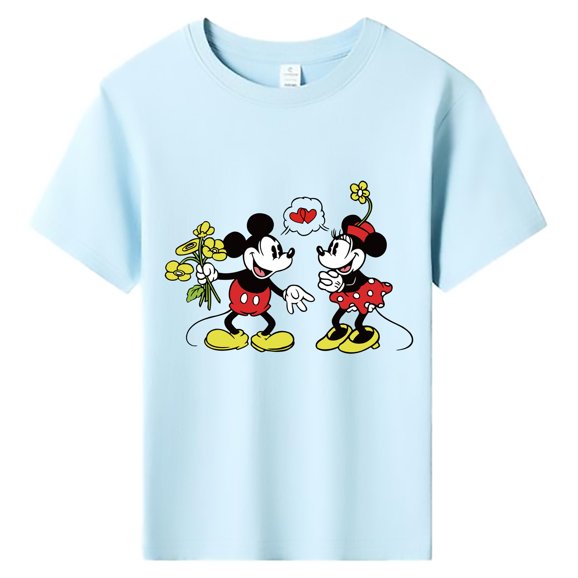 ミッキーマウス Mickey Mouse 綿100％キッズTシャツ（フロントプリント）